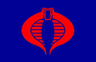 [Cobra flag, Blue and red]
